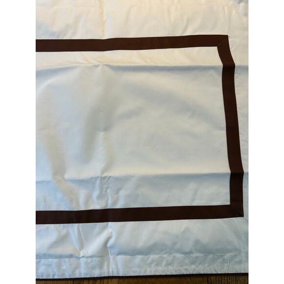 Pottery Barn Series One Morgan Standard Shams White & Brown Made in Italy *read* - Picture 2 of 10